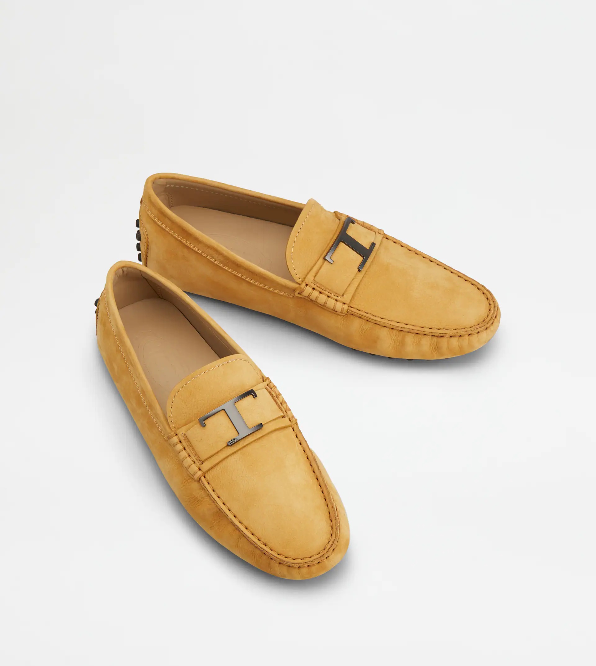 GOMMINO DRIVING SHOES IN NUBUCK - YELLOW - 3