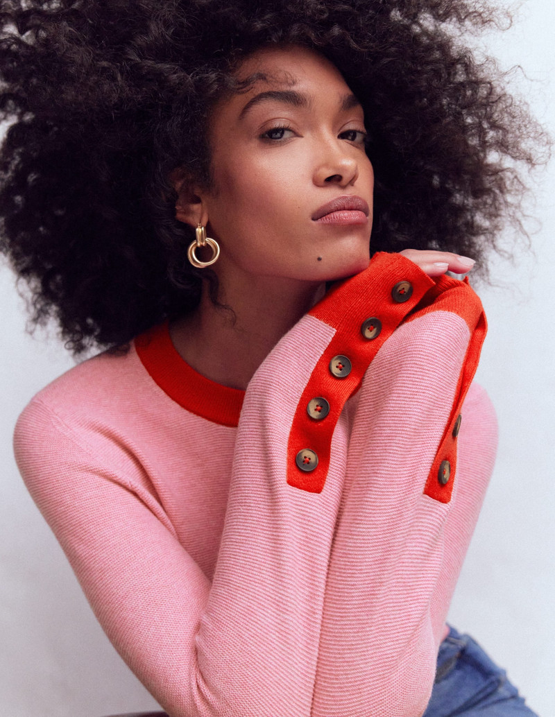 Grace Colour Block Sweater-Pink Lady 3
