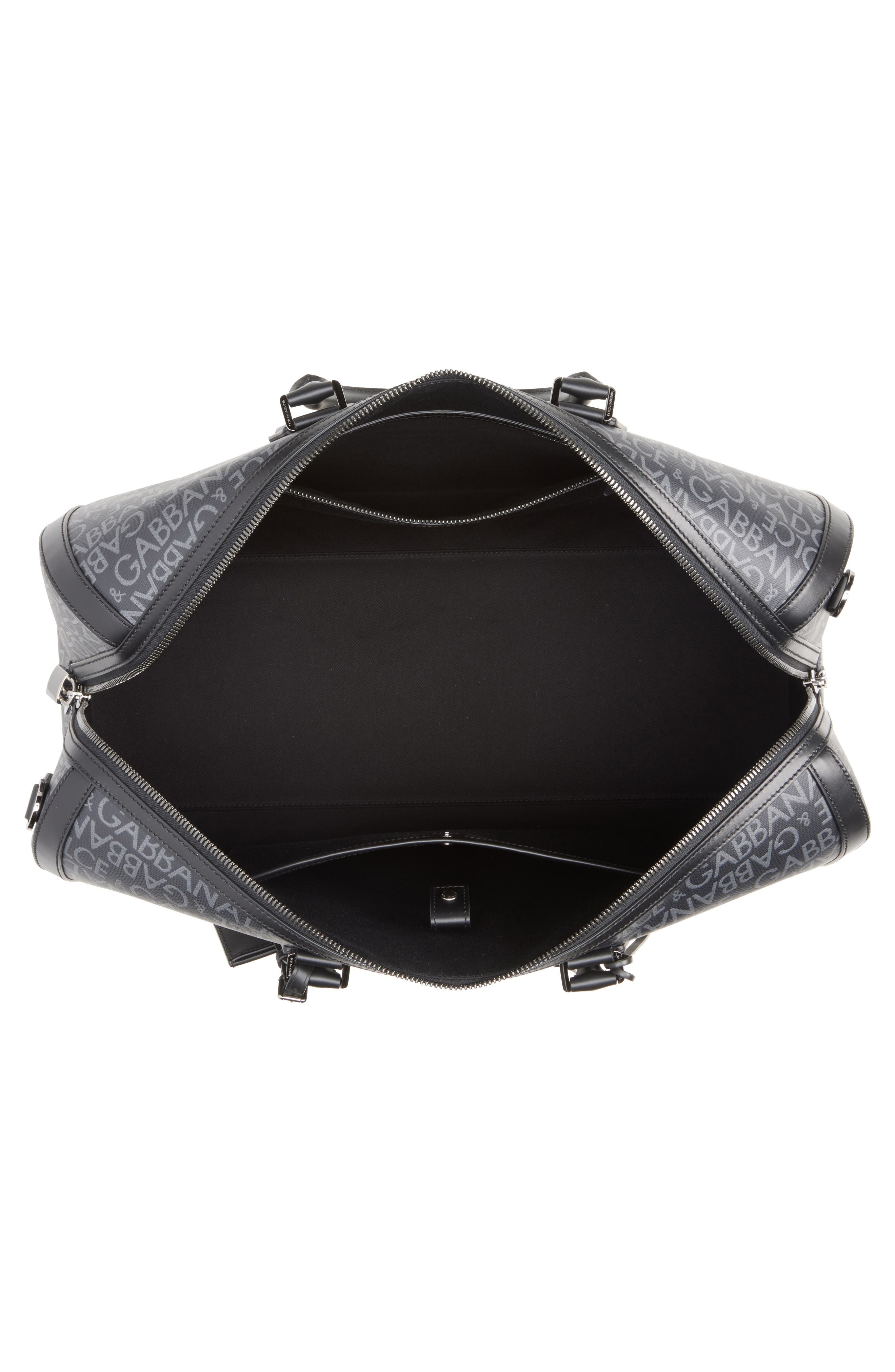 Dolce&Gabbana Logo Jacquard Duffle Bag in Nero/Grigio at Nordstrom - 3