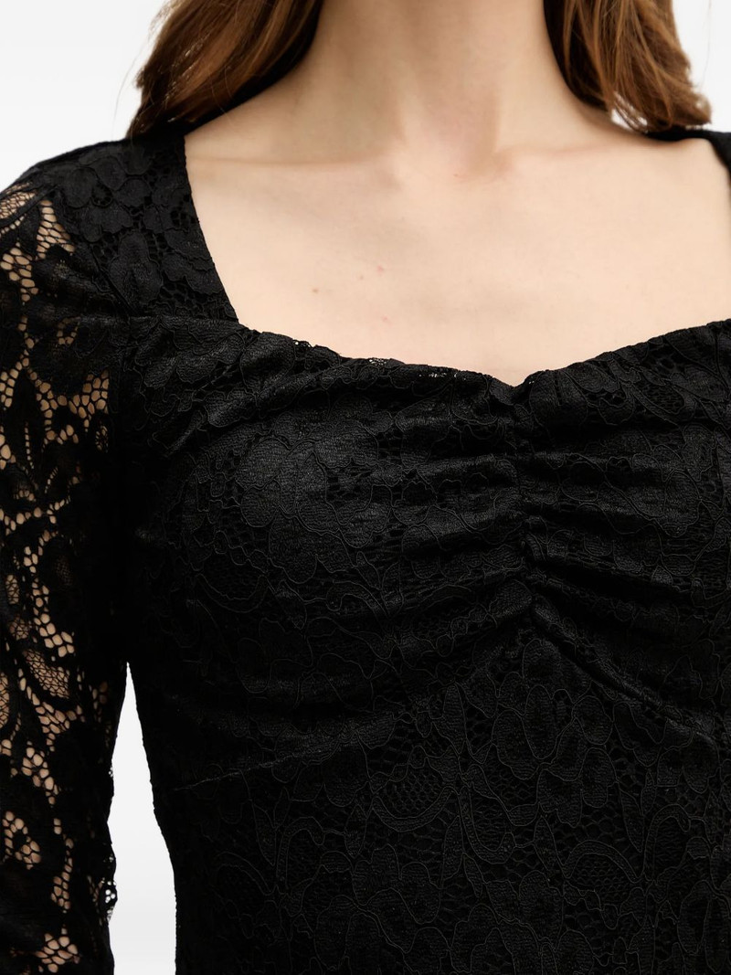 lace gathered blouse 5