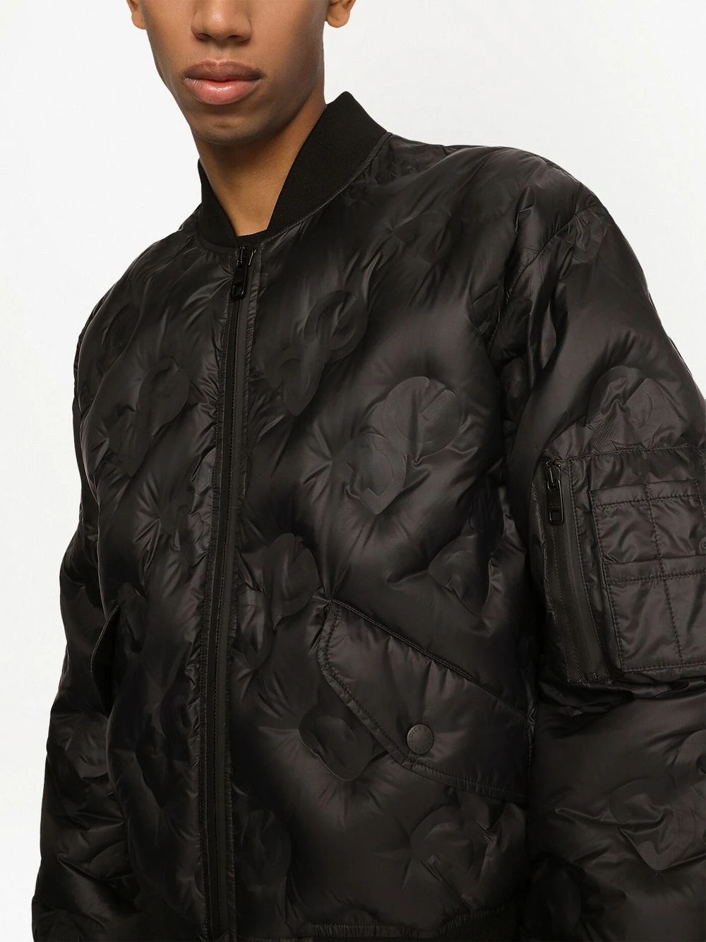 DG logo-quilted bomber jacket - 5