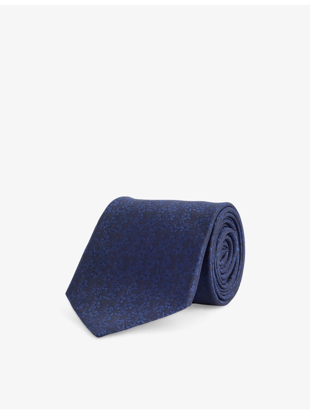 Jacquard-Floral Silk Tie - 1