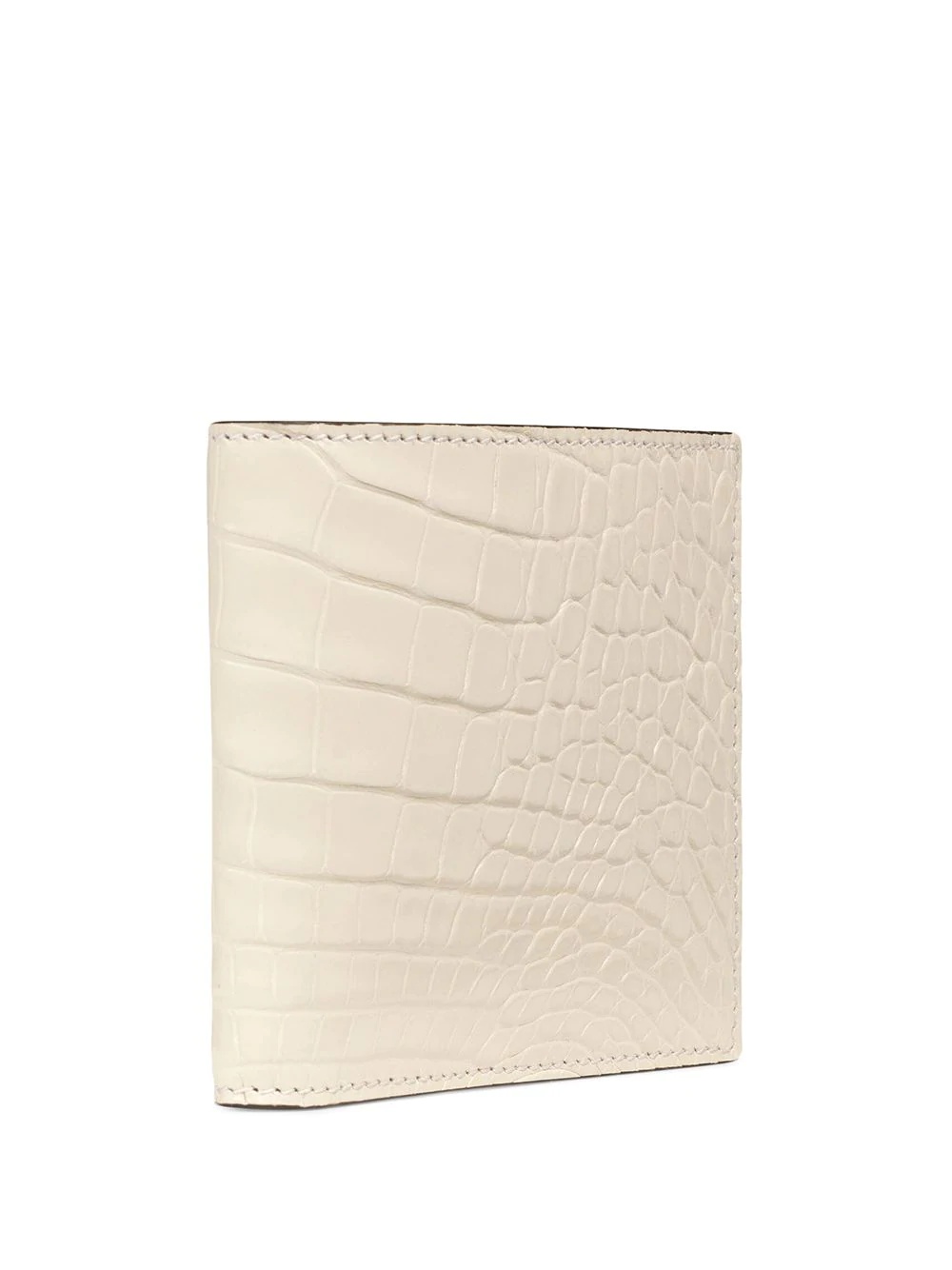 crocodile leather bi-fold wallet - 3