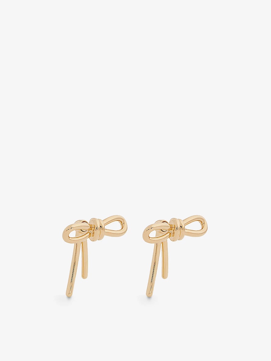 Bow brass earrings - 3