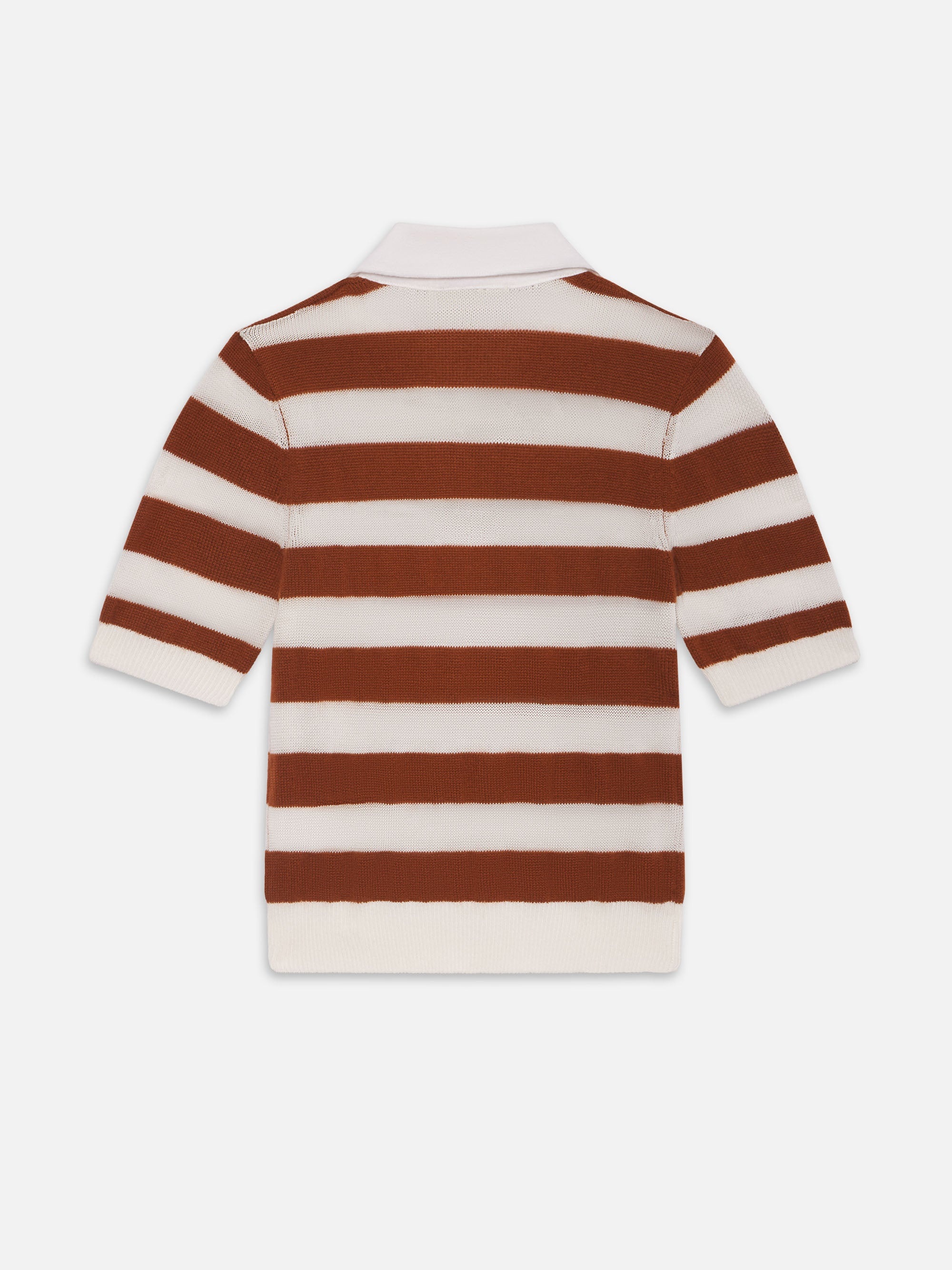The Bold Stripe Polo in Chestnut Multi - 5