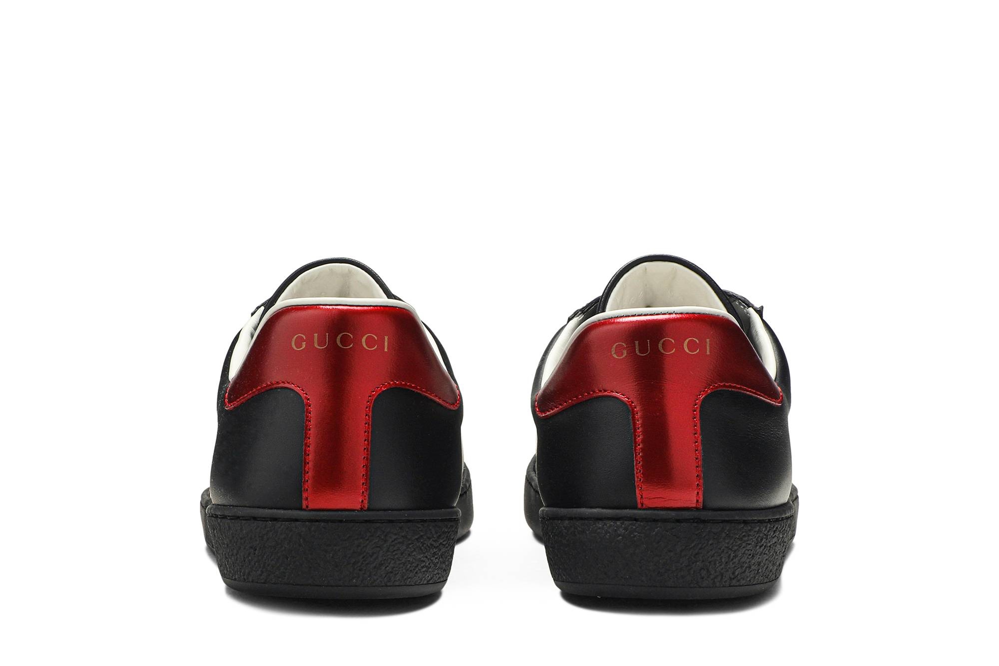 Gucci Ace Stripe Leather 'Black' - 6