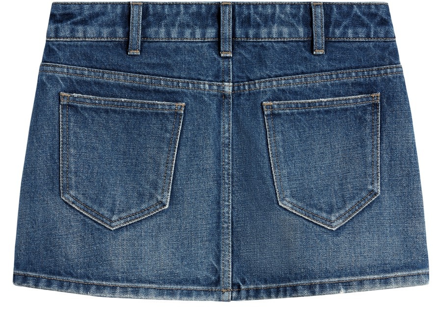 Mini skirt in dark union wash denim - 2