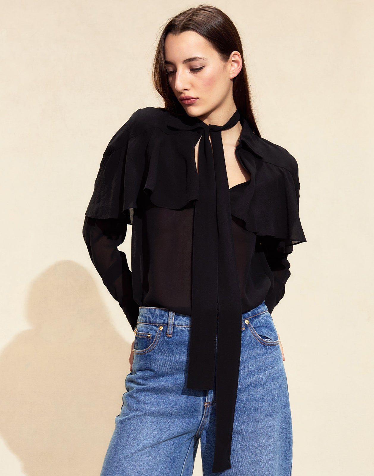 Camille Ruffle Blouse - 1