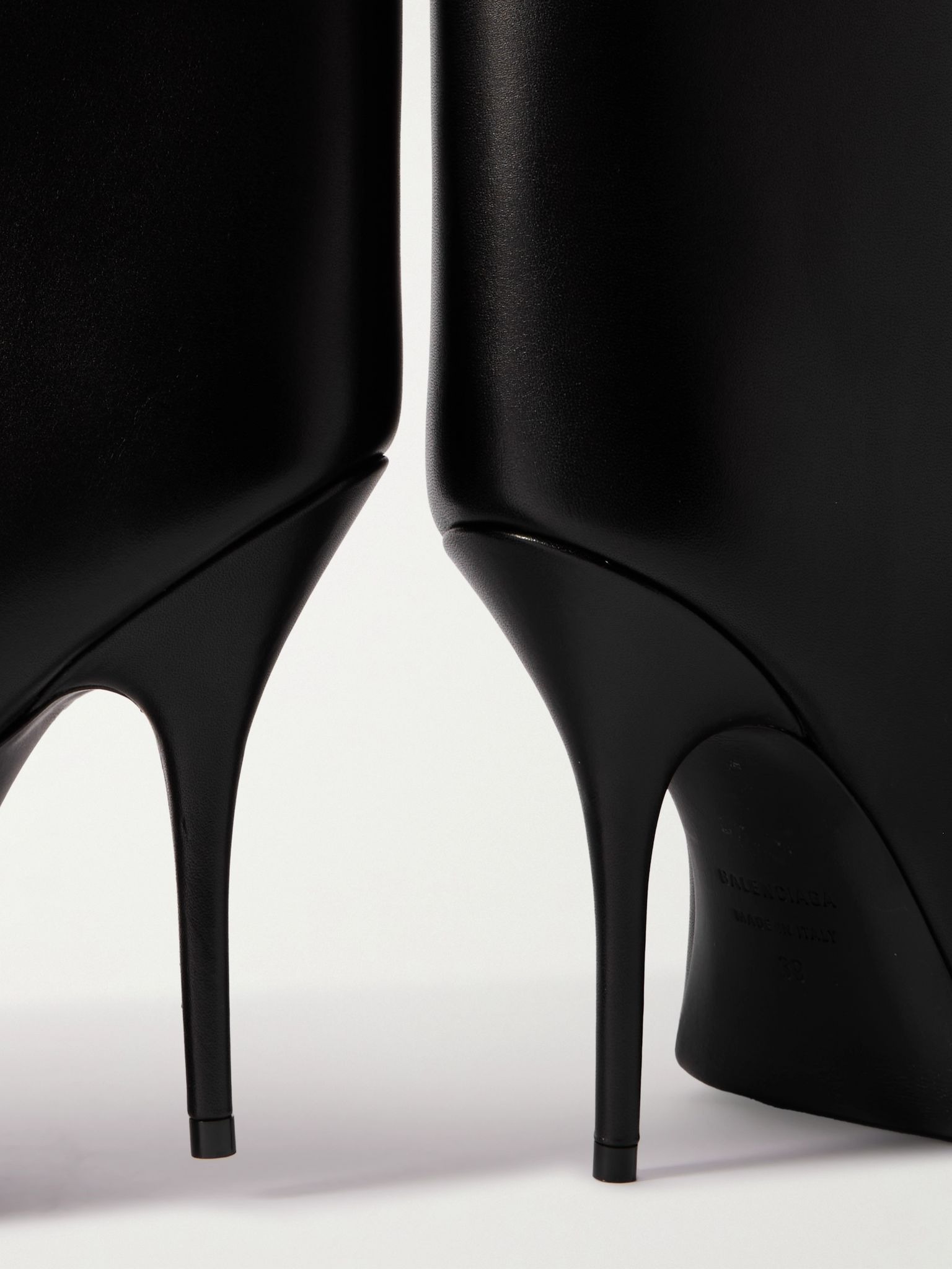 New Wader leather knee boots Black - 4