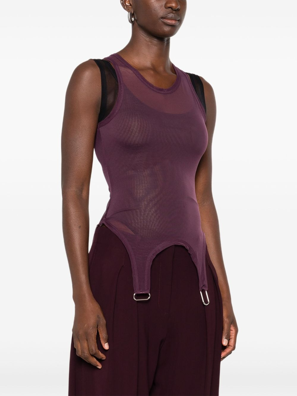 mesh layered bodysuit - 3