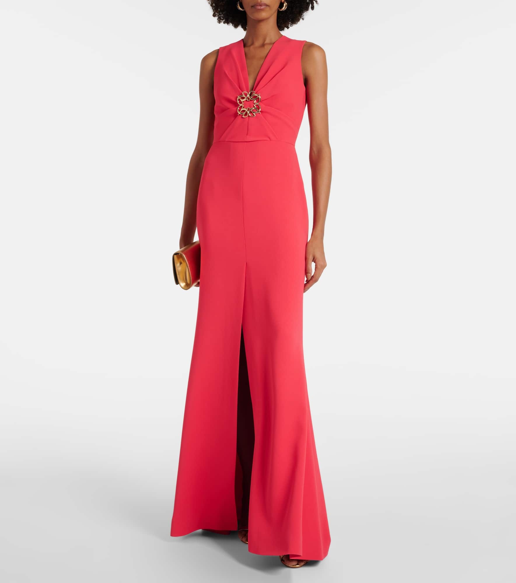 Gathered embellished cady gown - 2
