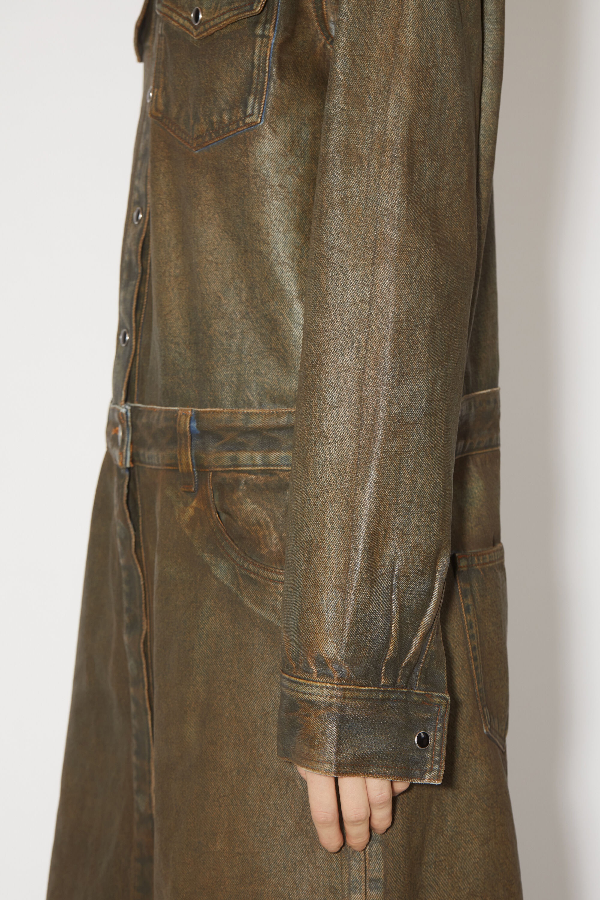 Denim dress - Blue/beige - 5