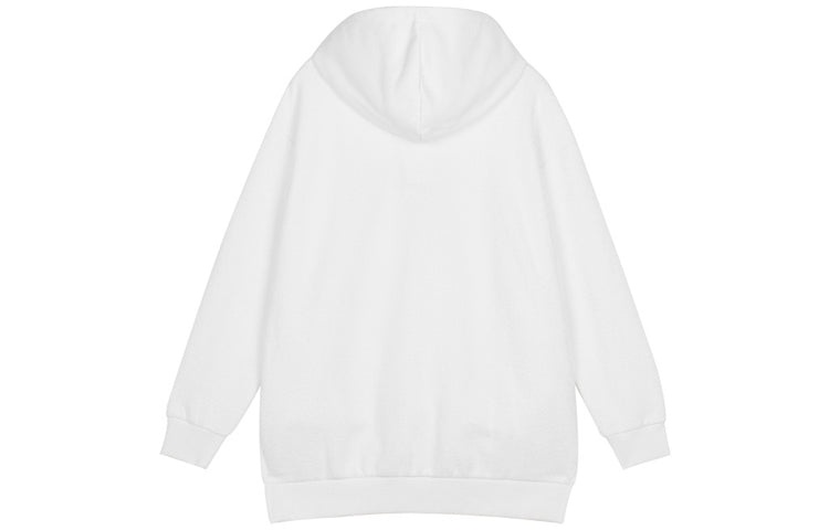 (WMNS) New Balance Logo Print Sportswear Hoodie 'White' WT11541-SST - 2