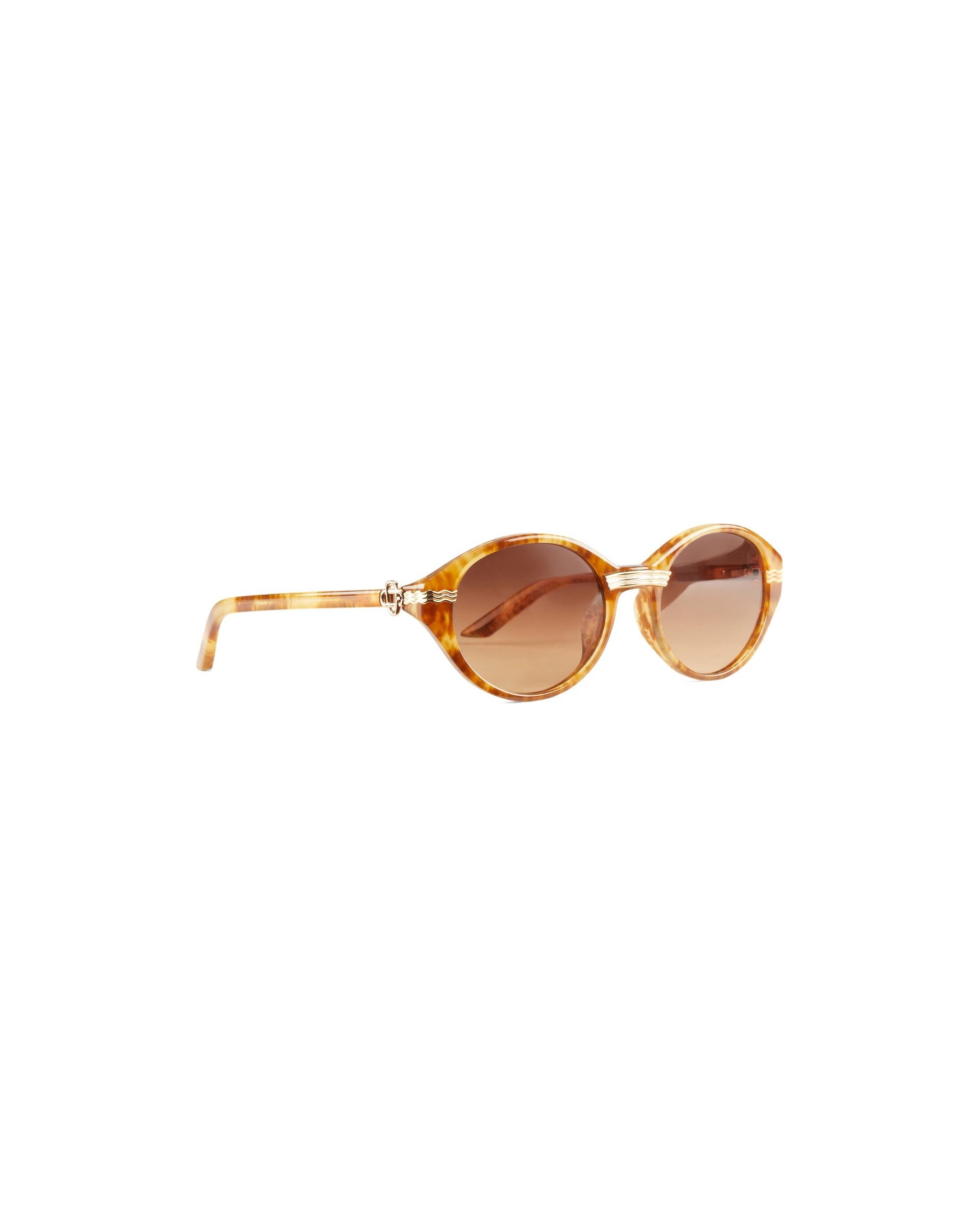 Gold & Brown Cannes Sunglasses - 1