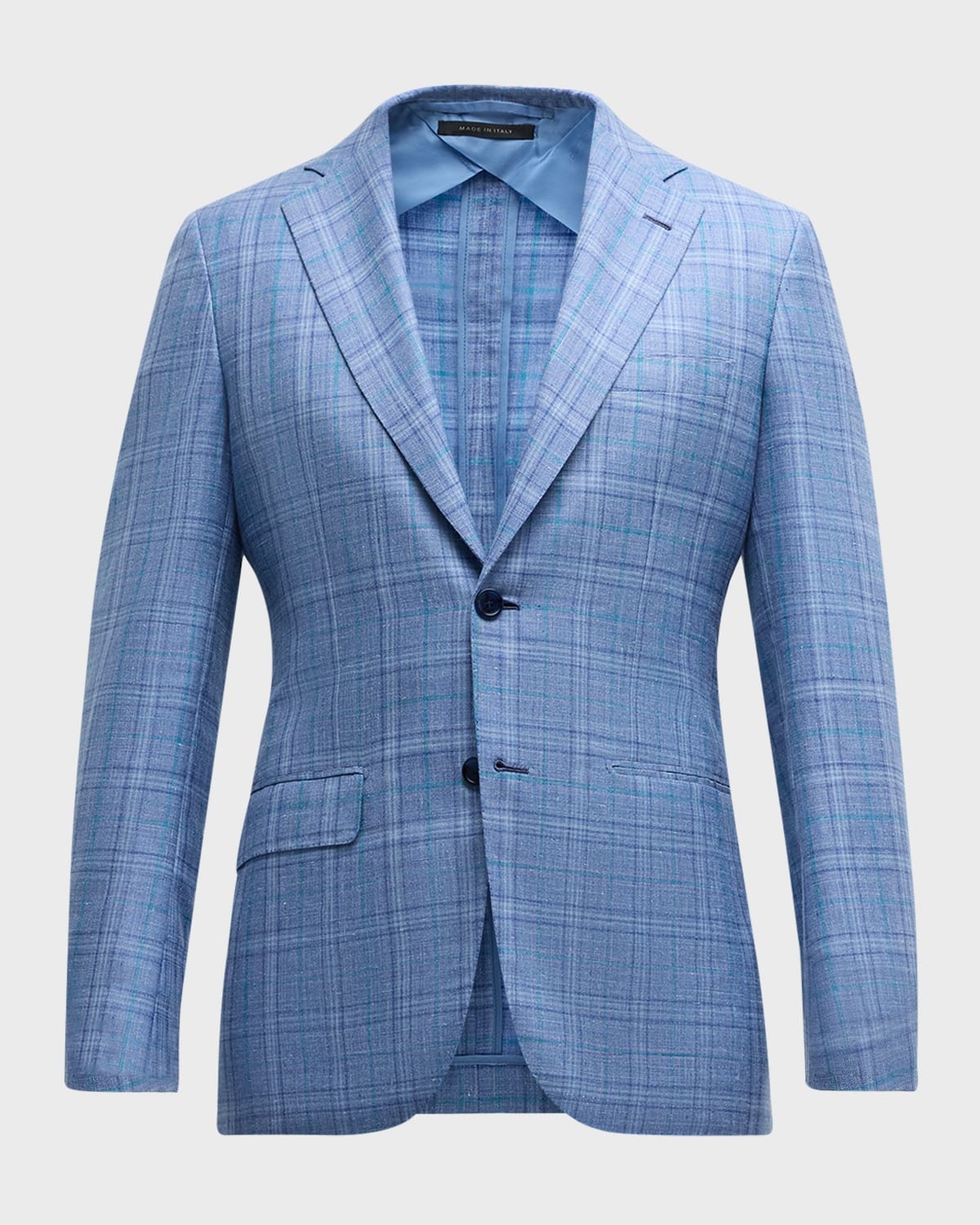 Men's Cashmere-Blend Plaid Sport Coat - 1