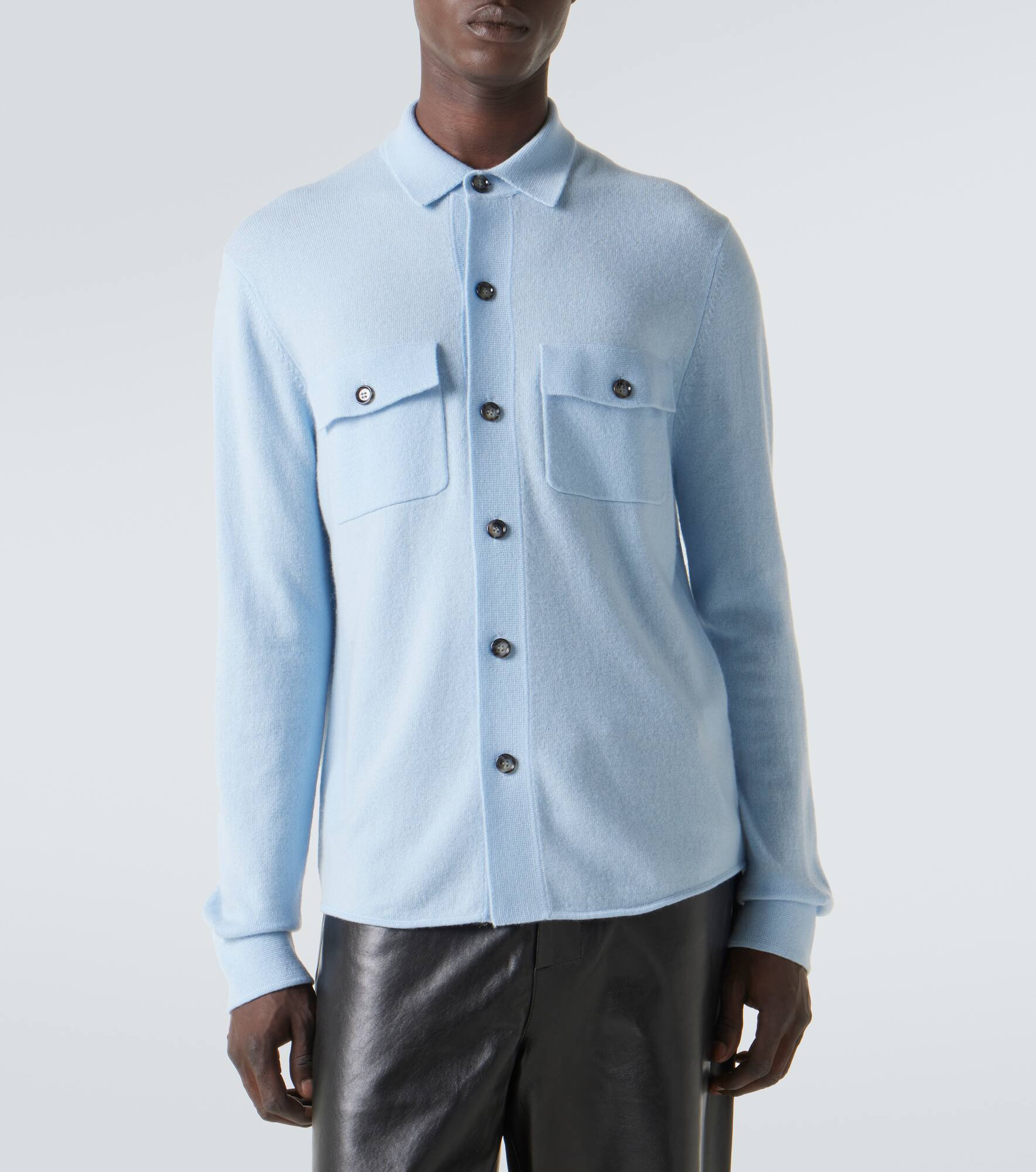 Wool and cashmere overshirt - 3