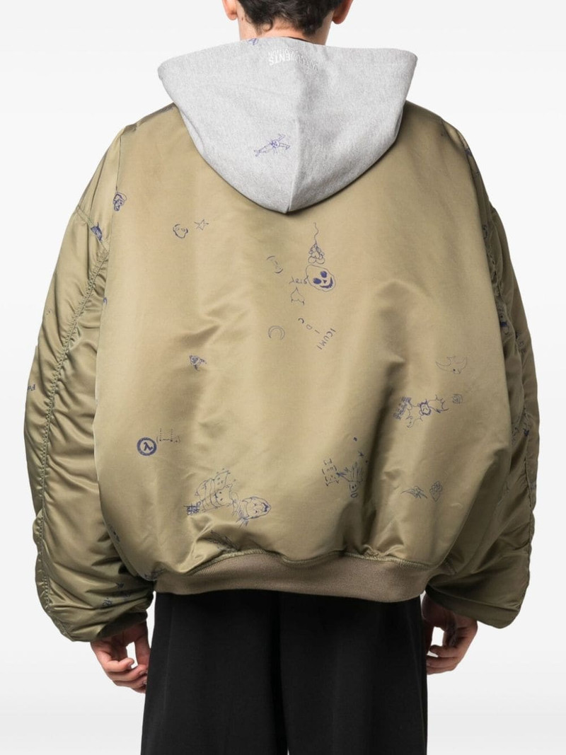 doodle-print bomber jacket 5