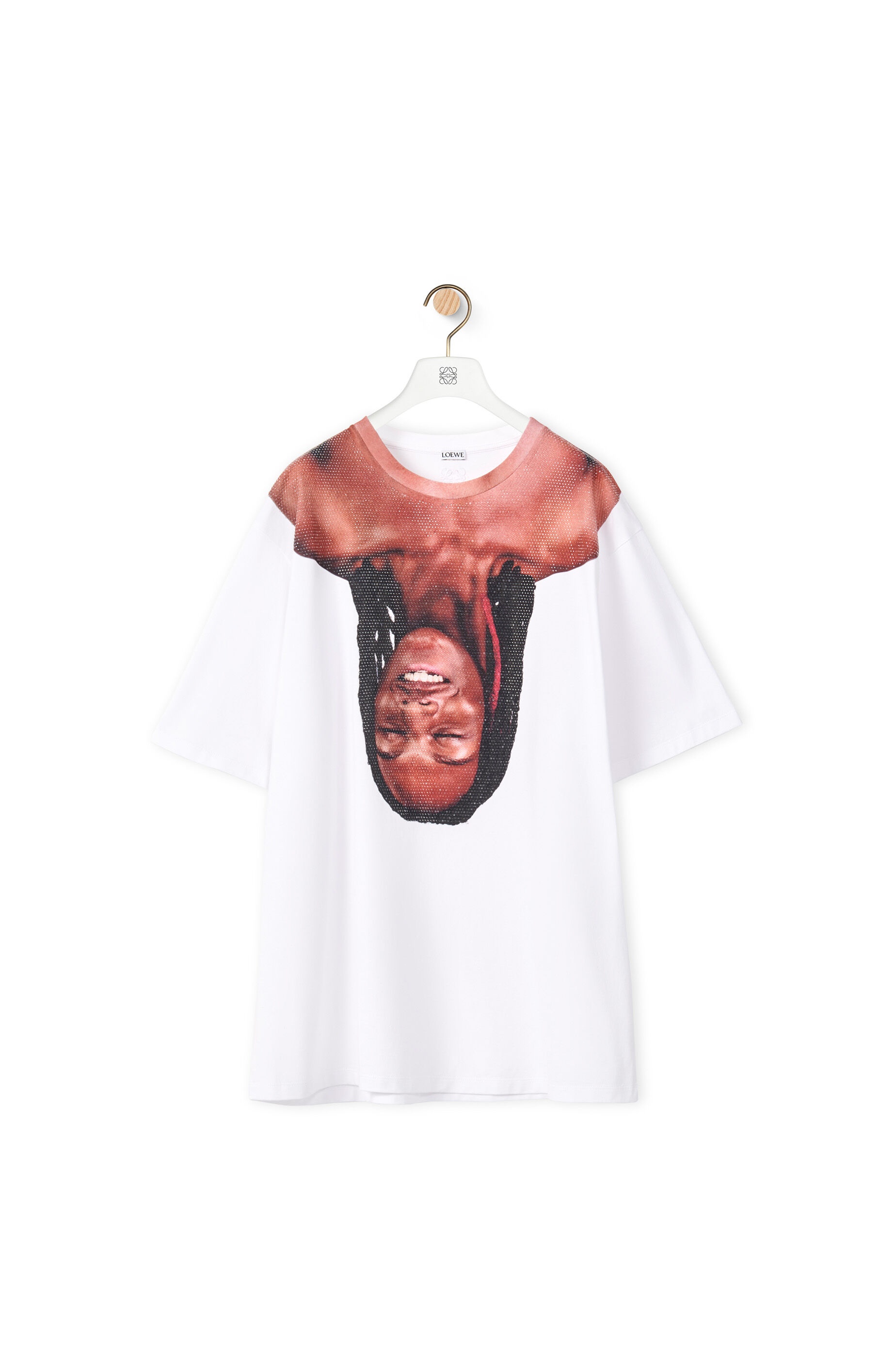 Face print crystal T-shirt in cotton - 1