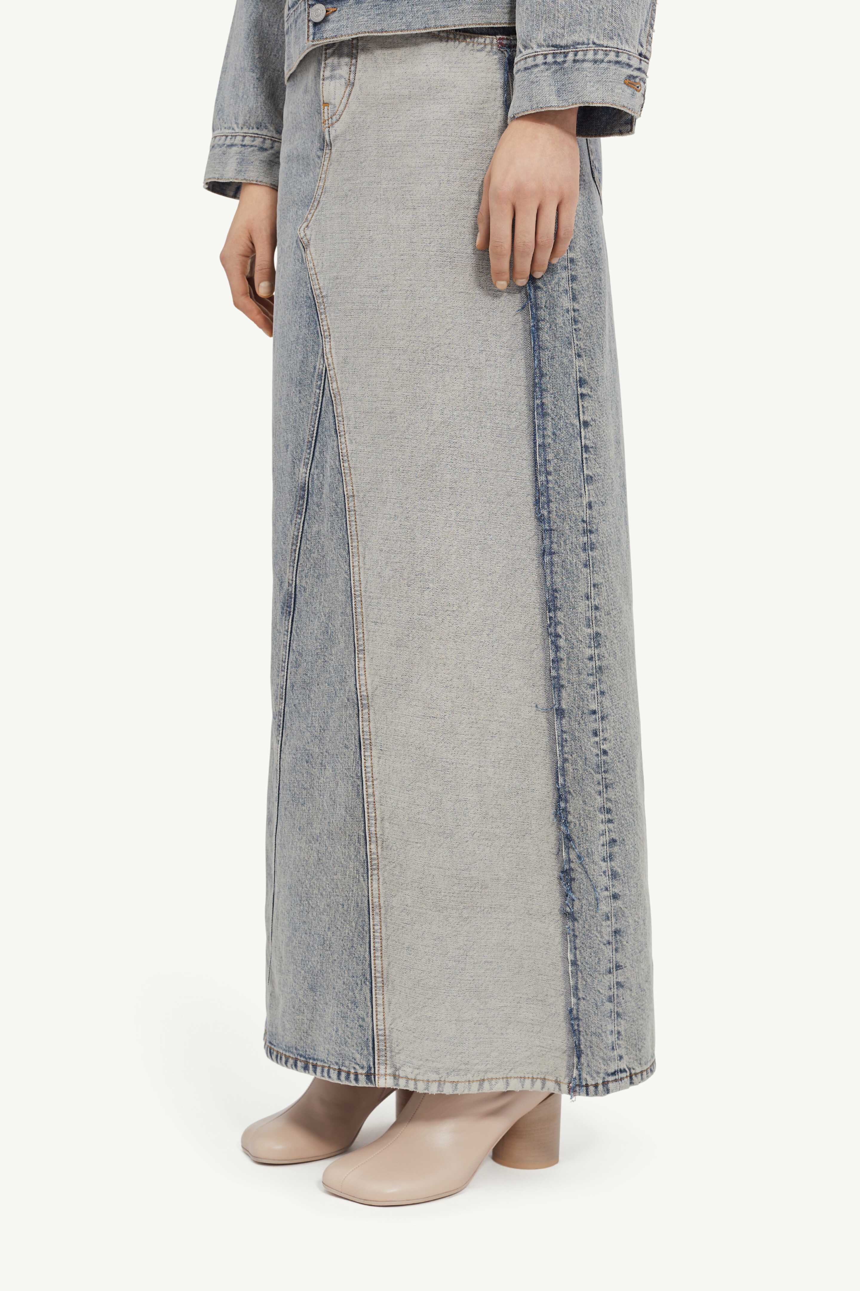 5-pocket Denim Long Skirt - 5