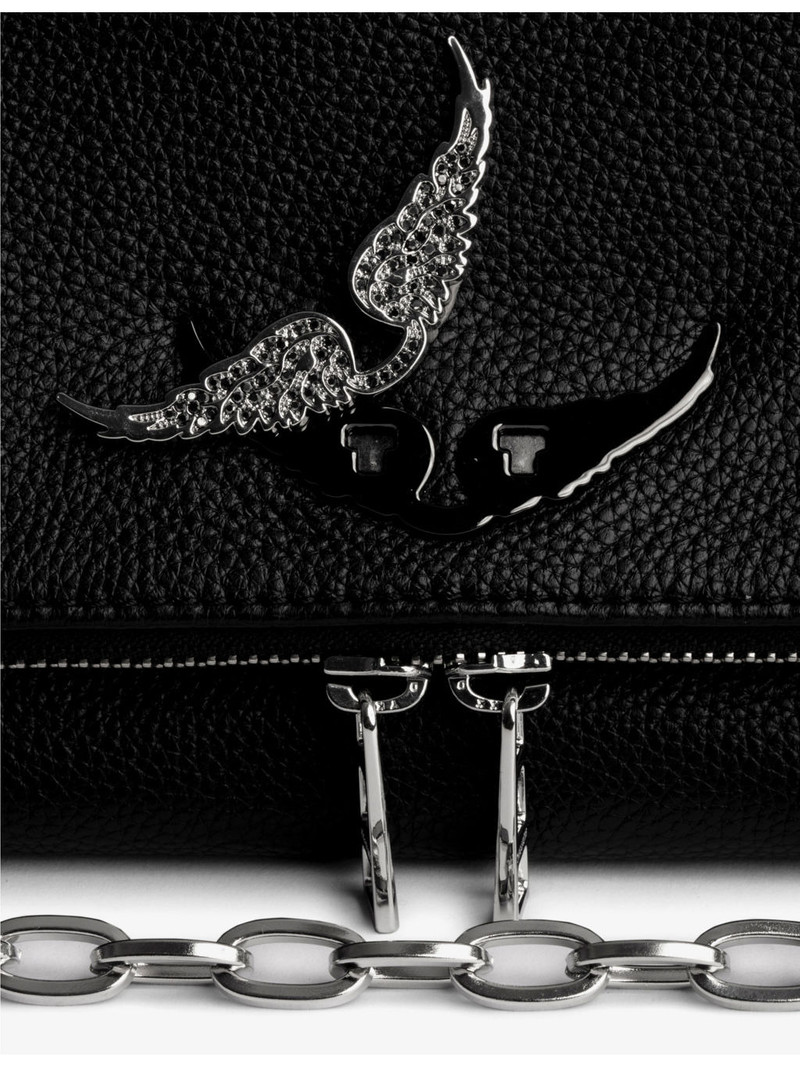Zadig & Voltaire Rocky Swing Your Wings leather clutch bag outlook