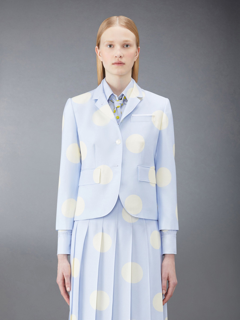 Thom Browne Silk Twill Polka Dot High Armhole Sport Coat outlook