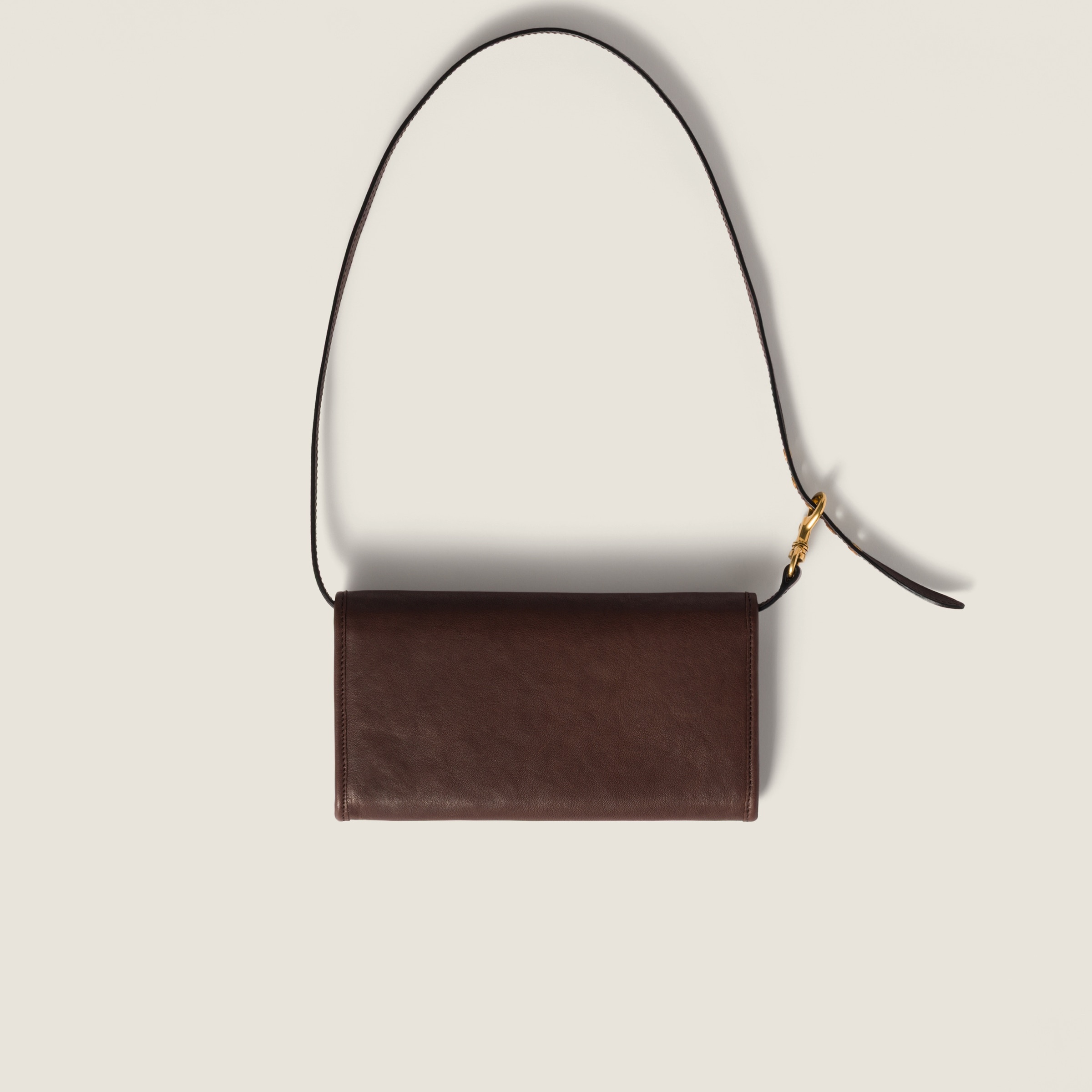 Nappa leather wallet with shoulder strap - 3