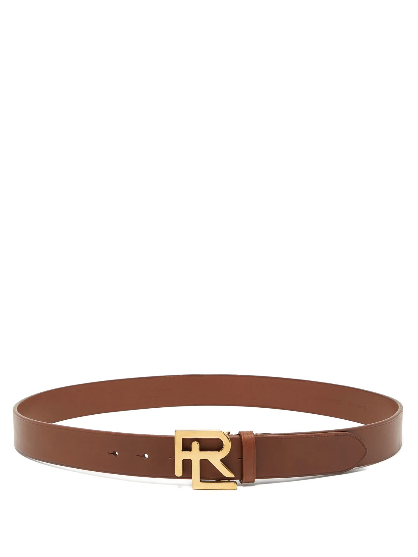 Monogram-buckle leather belt - 4