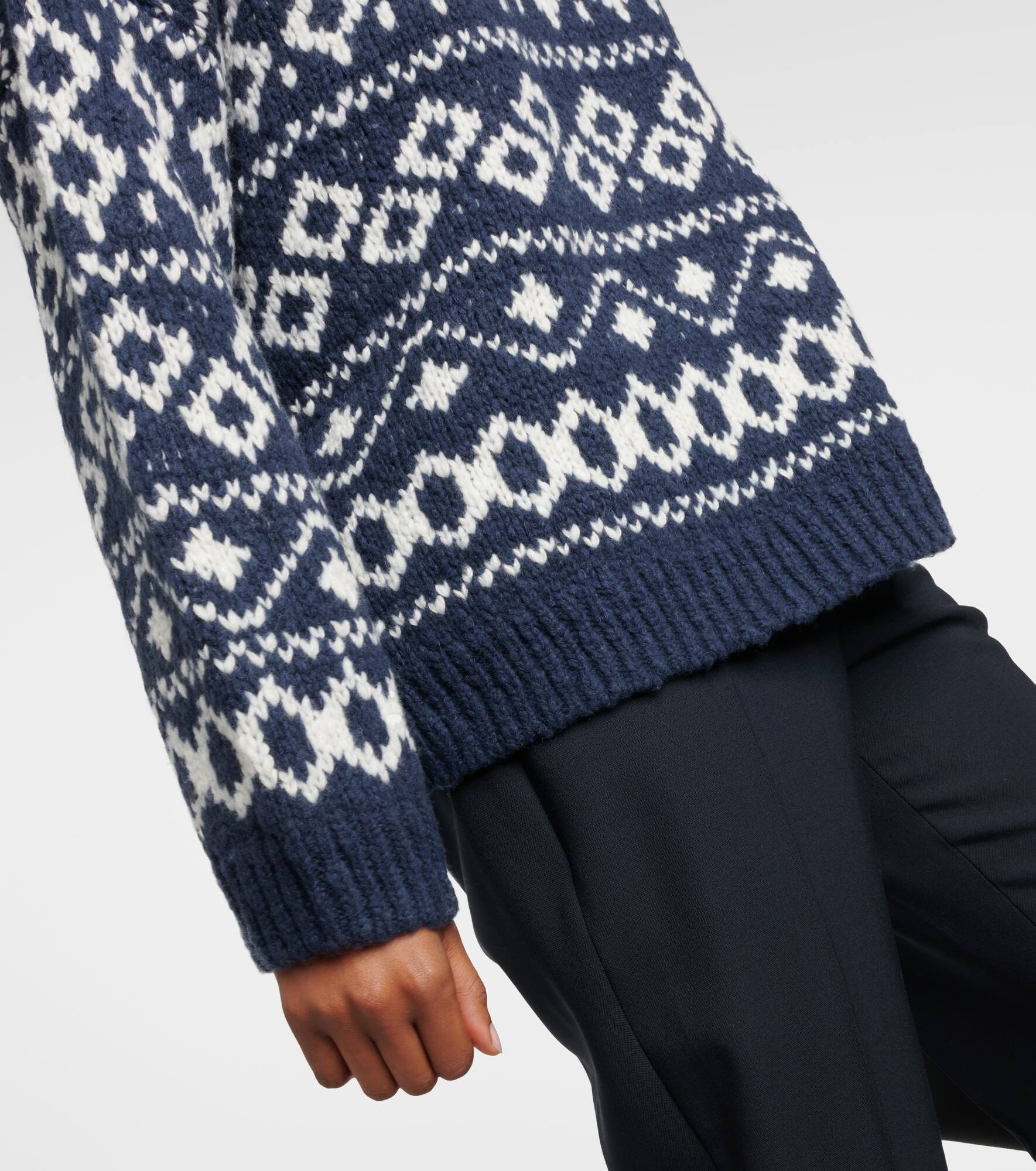 Fair Isle wool-blend sweater - 6