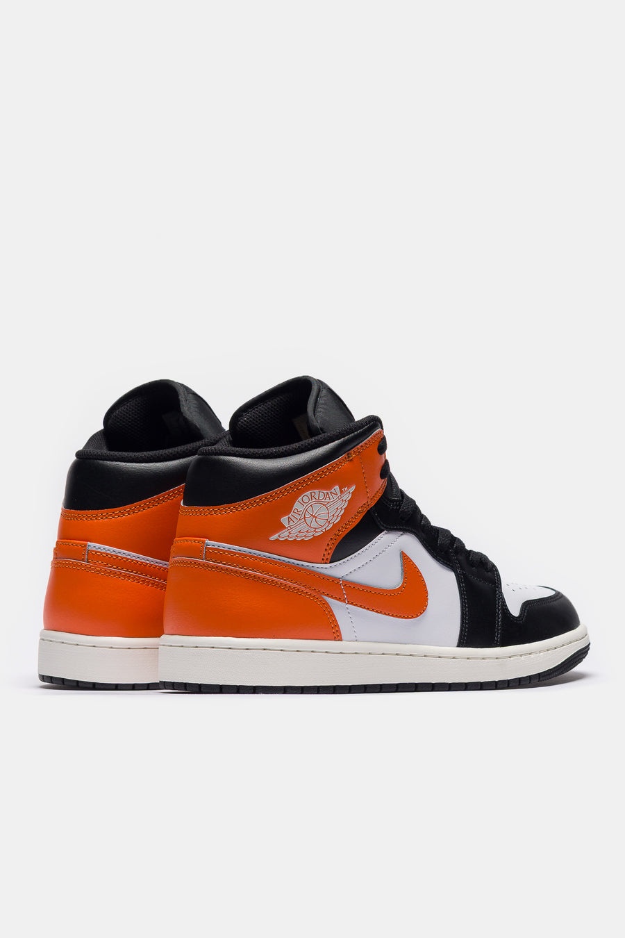 Air Jordan 1 Mid Sneaker in Starfish/Black/White/Sail - 5
