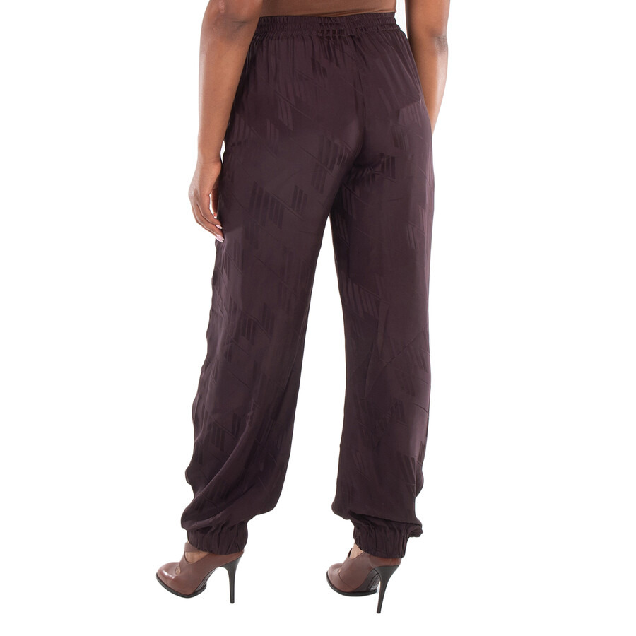 The Attico Ladies Brown âJaggerâ Monogrammed Long Pants - 6