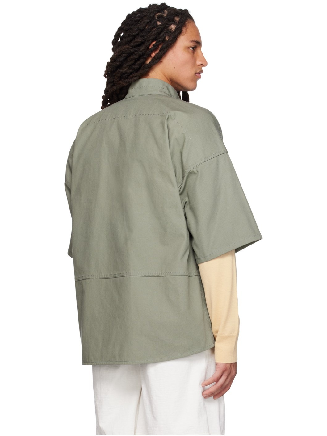 Green Paneled Shirt - 3