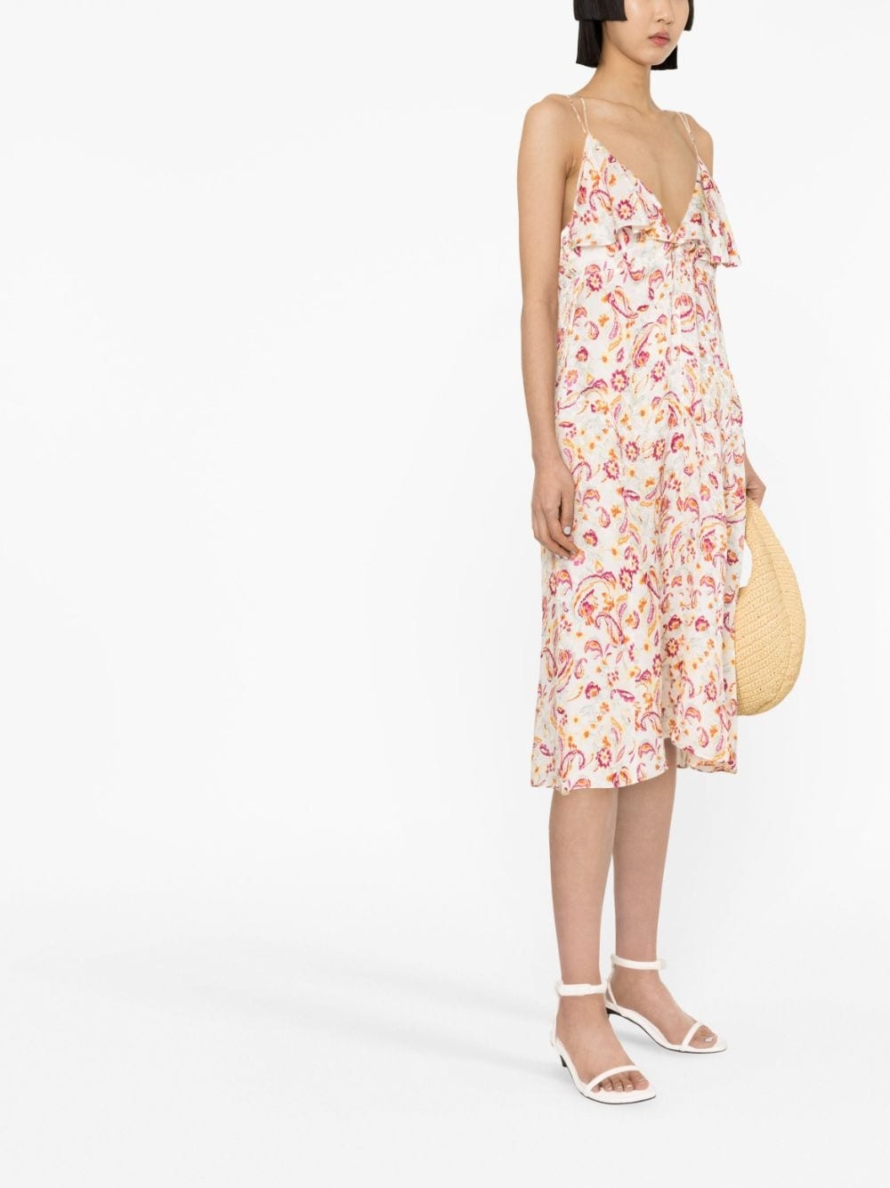 flower-print midi dress - 3