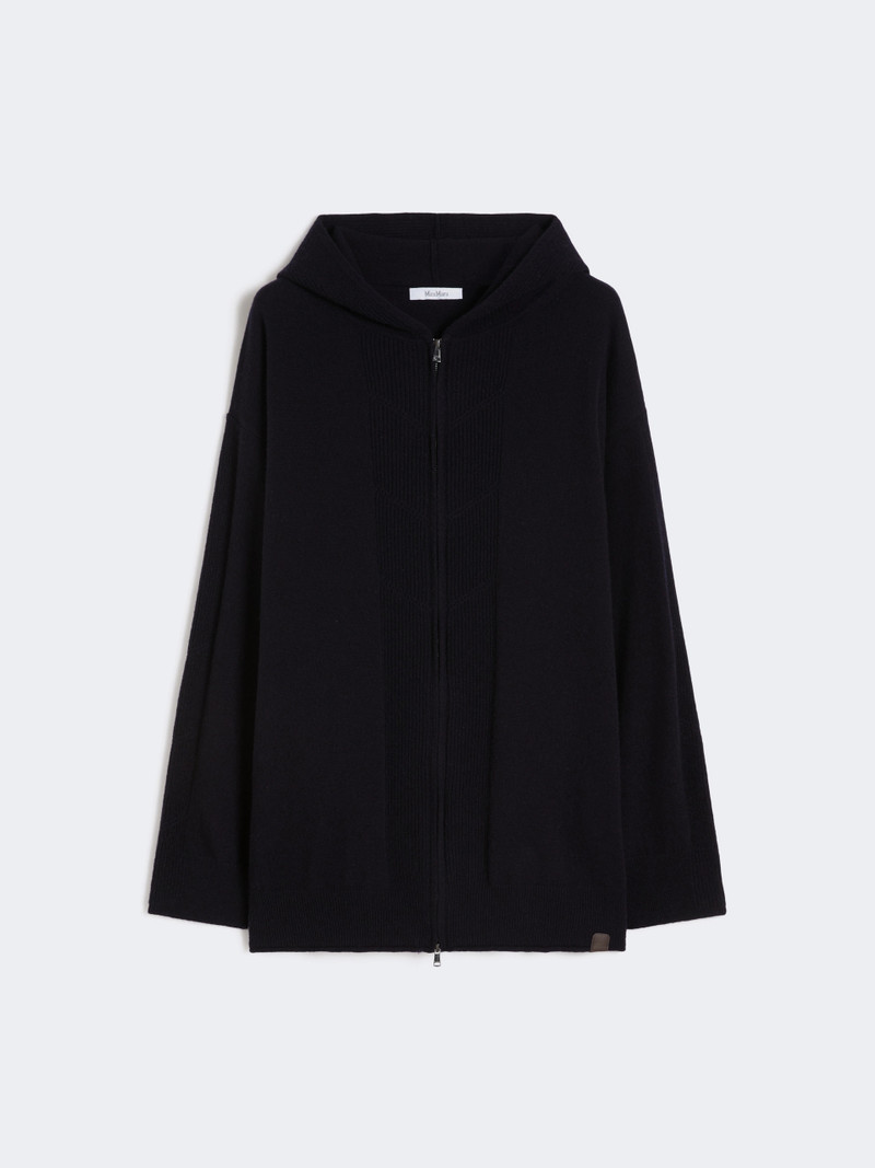 CRUSCA Cashmere hooded cardigan - ULTRAMARINE 1