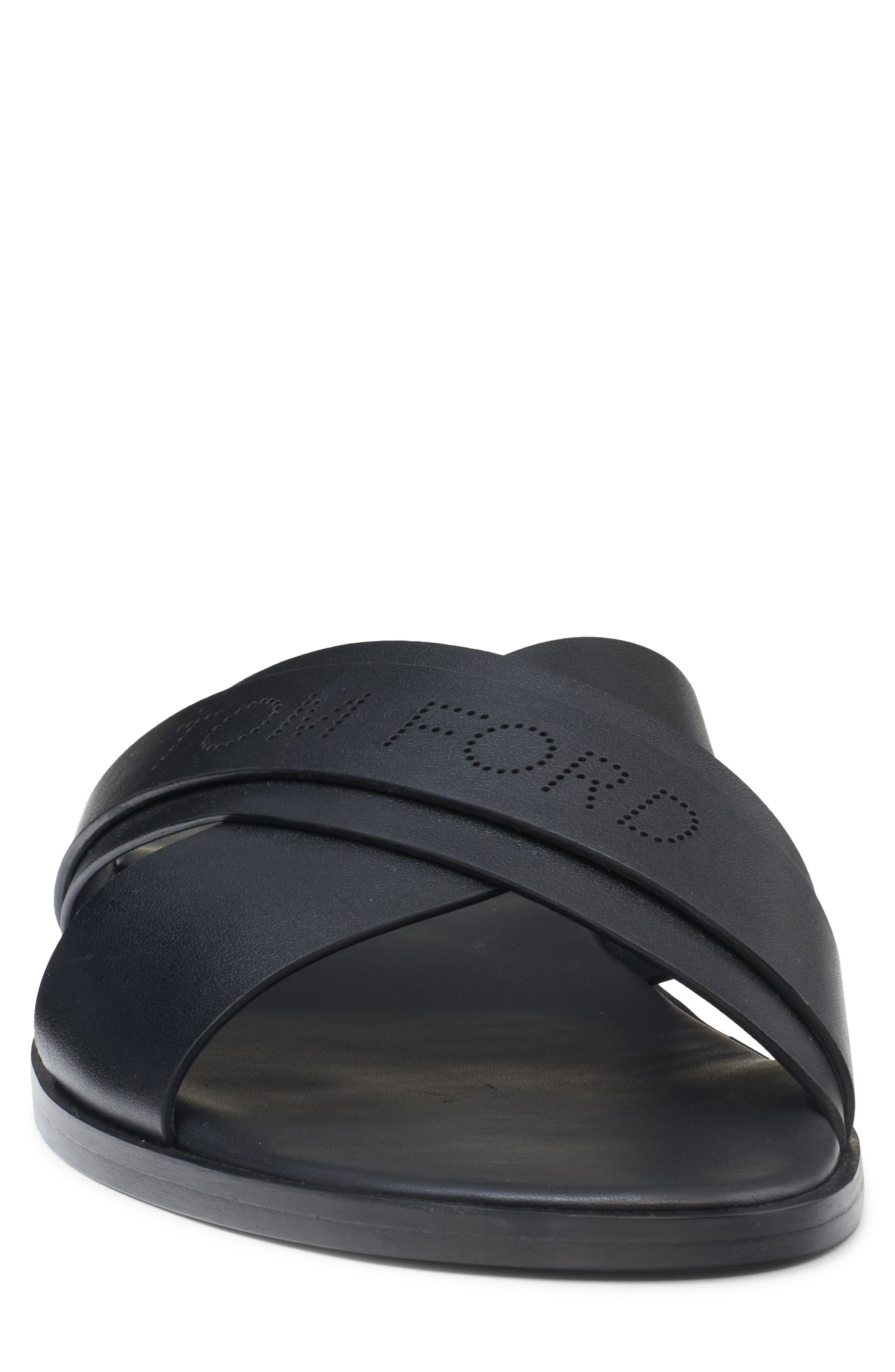 TOM FORD Preston Leather Slide Sandal in Black at Nordstrom - 4