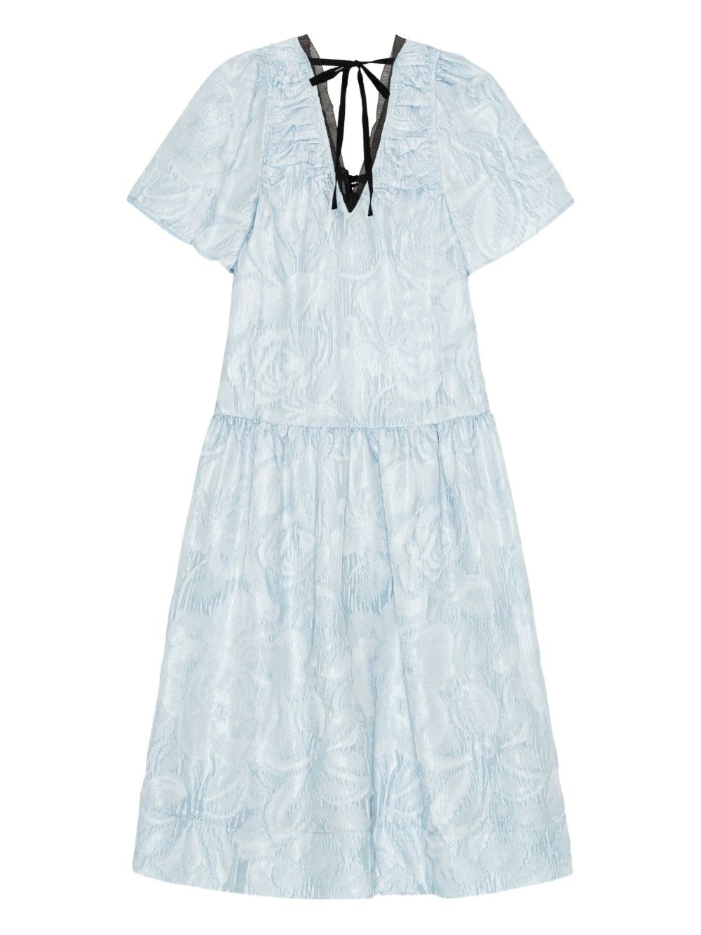 cloqué midi dress - 6