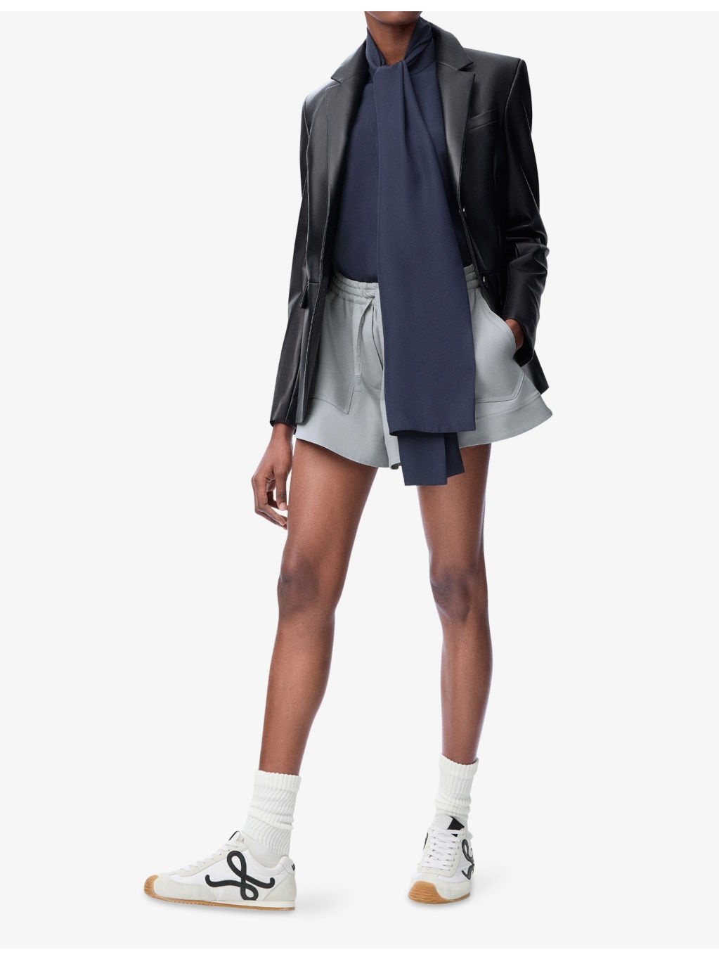 Anagram-Embroidered Relaxed-Fit Cotton-Blend Shorts - 2