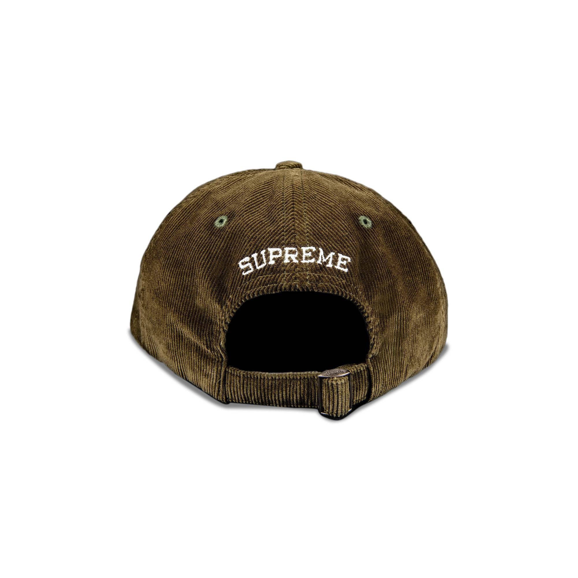 Supreme Fine Wale Corduroy S Logo 6-Panel 'Olive' - 2