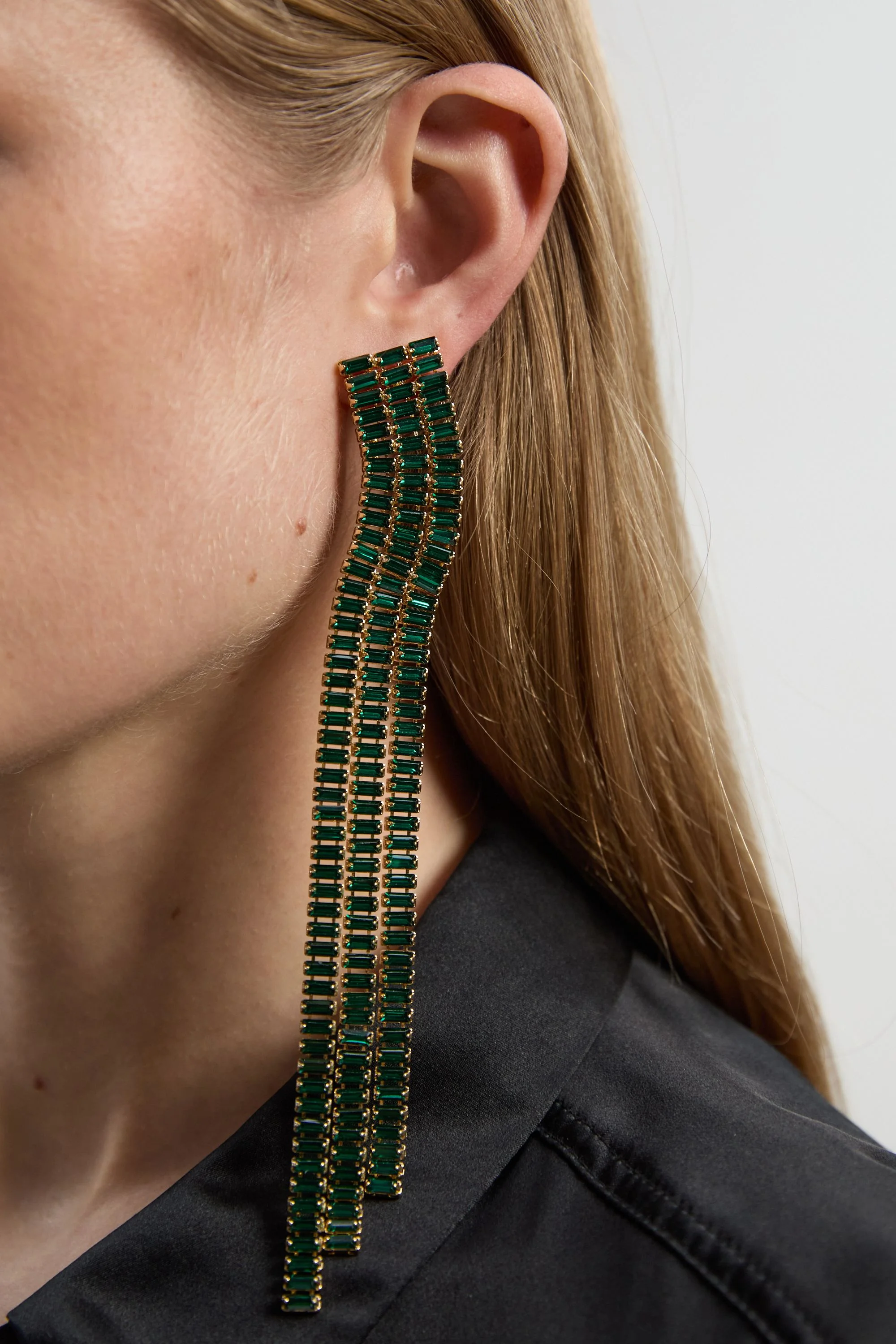 Diamante Drop Earrings - 1