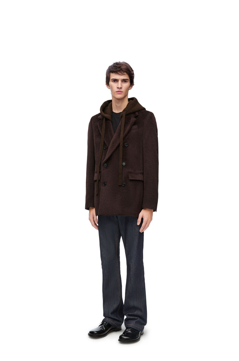 Loewe Hooded jacket in lama and wool outlook