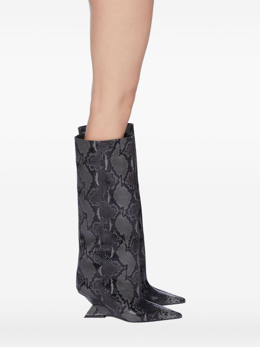 65mm snakeskin-print boots - 3