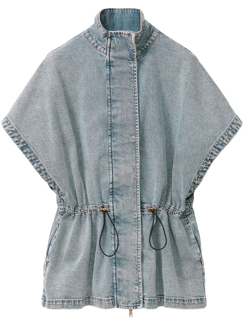 drawstring-waist jacket 1