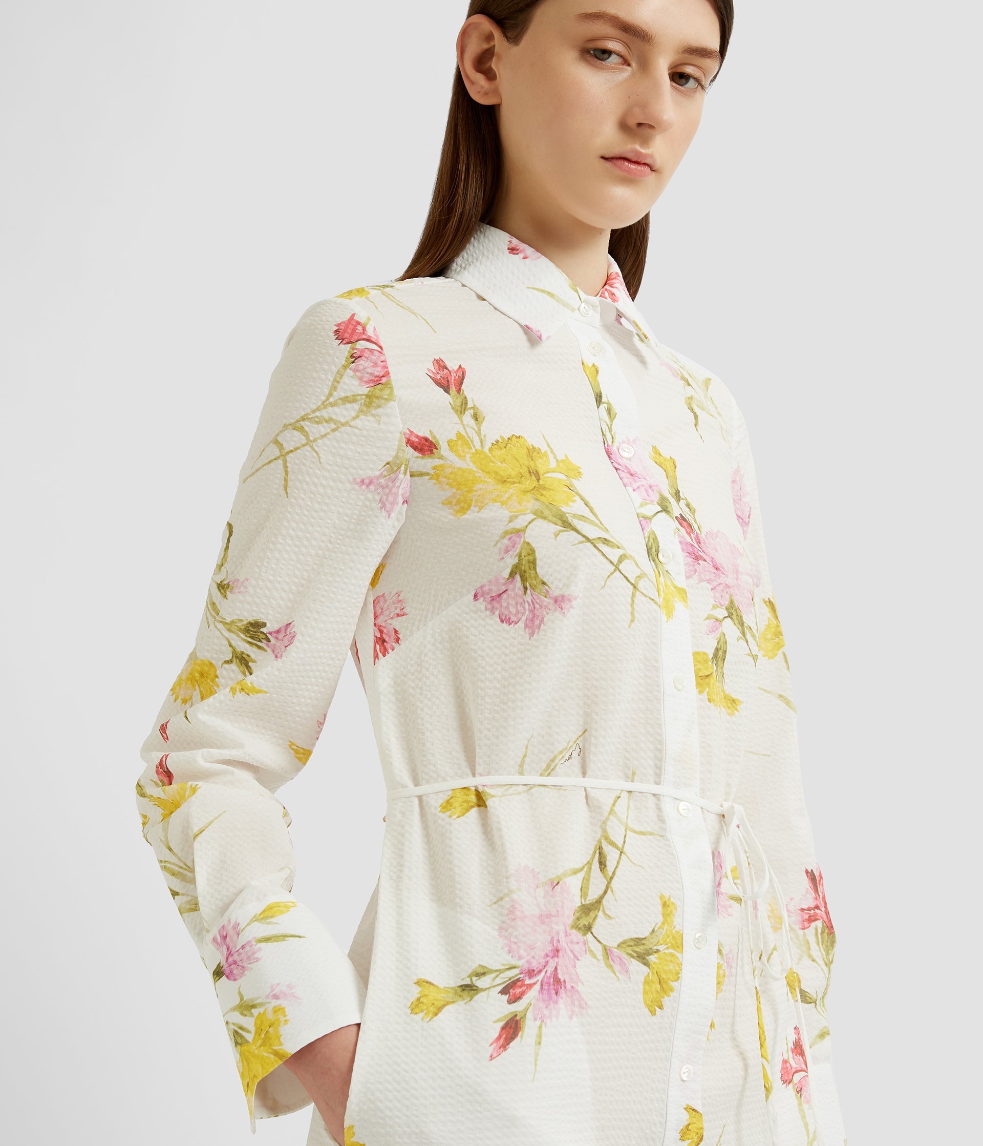 LONG SLEEVE SHIRT DRESS - 5