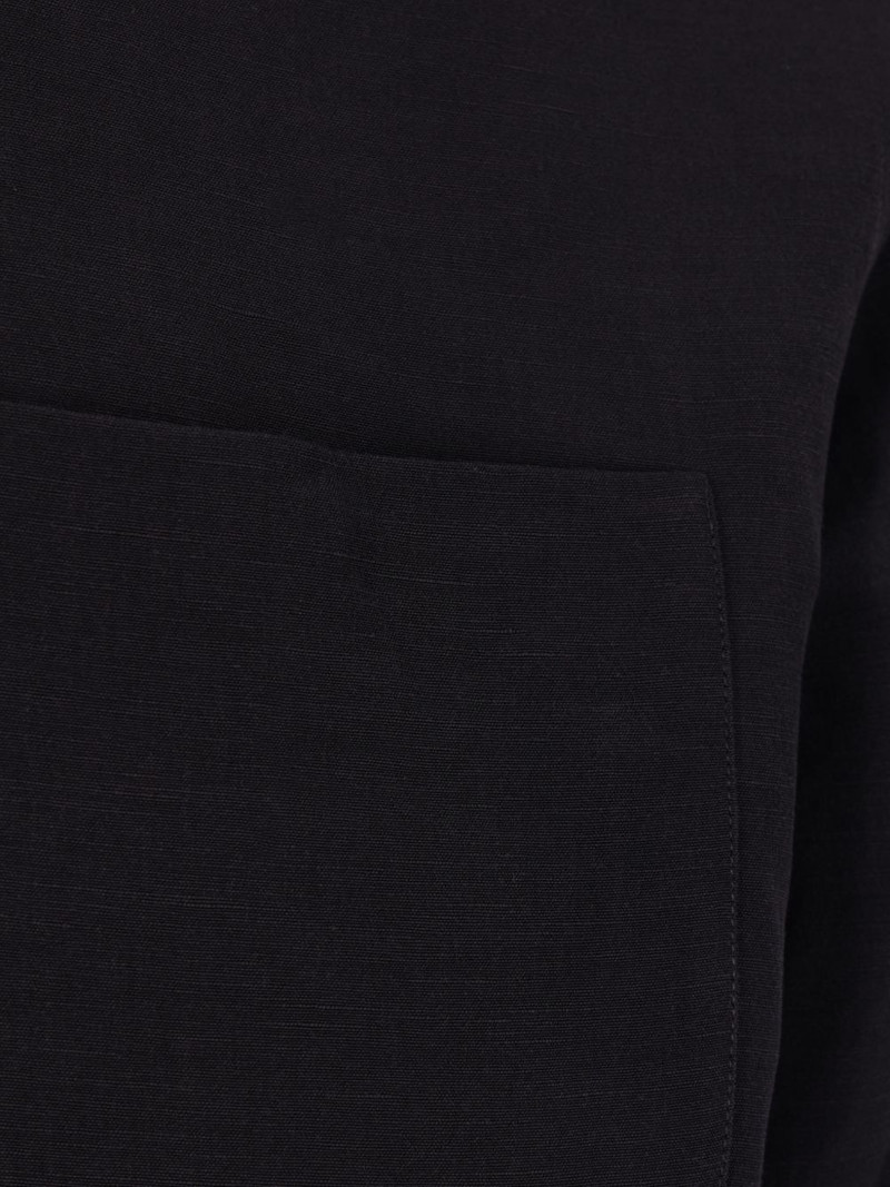band-collar chest-pocket shirt 3