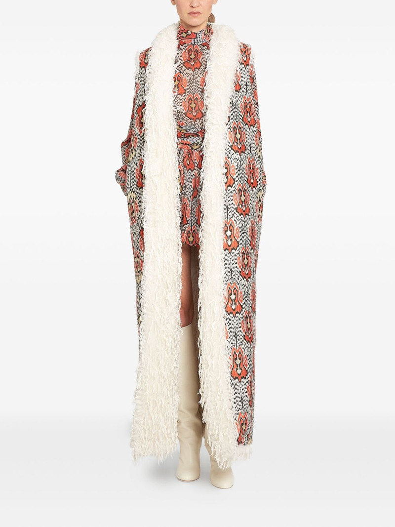 GIAMBATTISTA VALLI ikat-jacquard sleeveless coat outlook