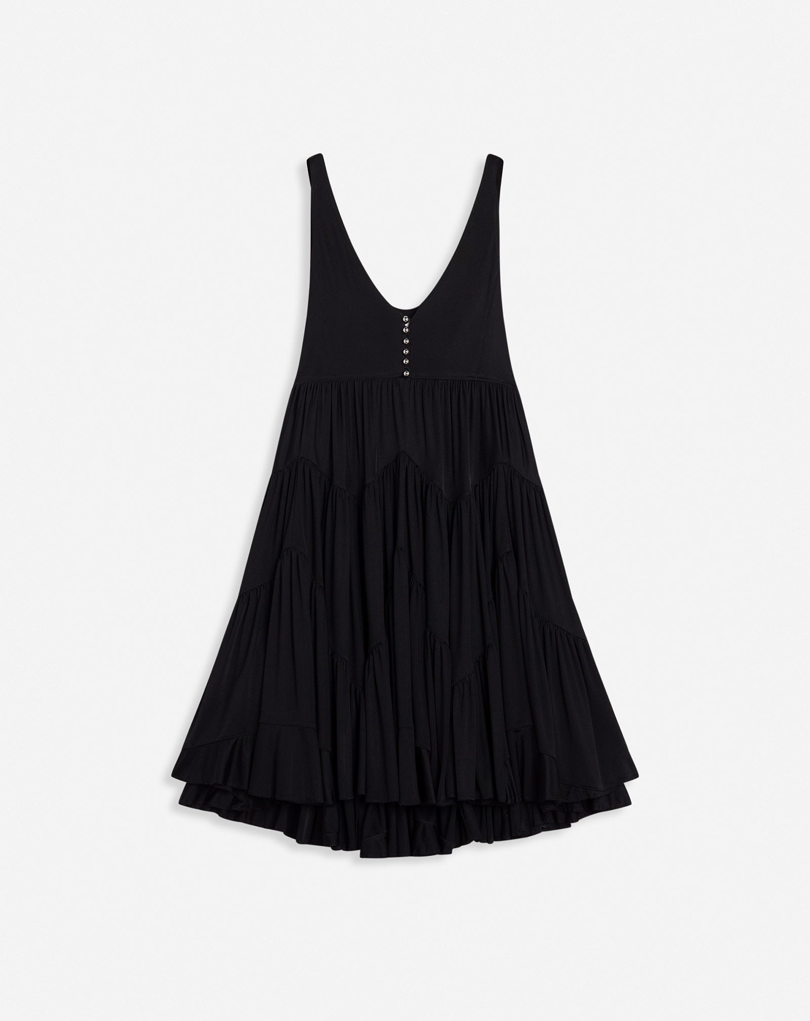SHORT GATHERED SLEEVELESS DRESS - 1
