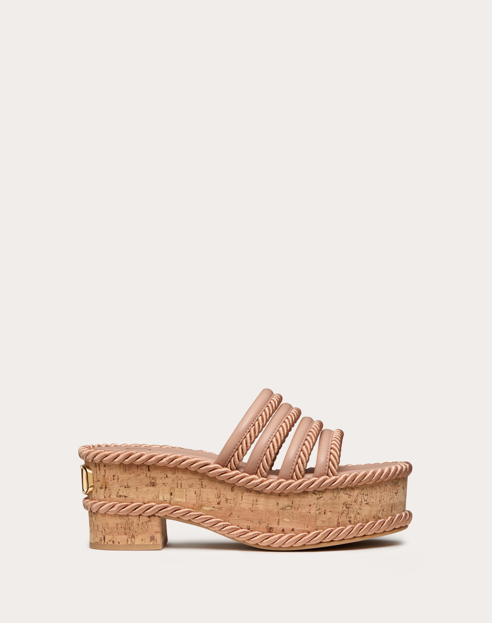 VLOGO SUMMERBLOCKS FLATFORM SANDAL IN NAPPA LEATHER AND SILK TORCHON 80MM - 1