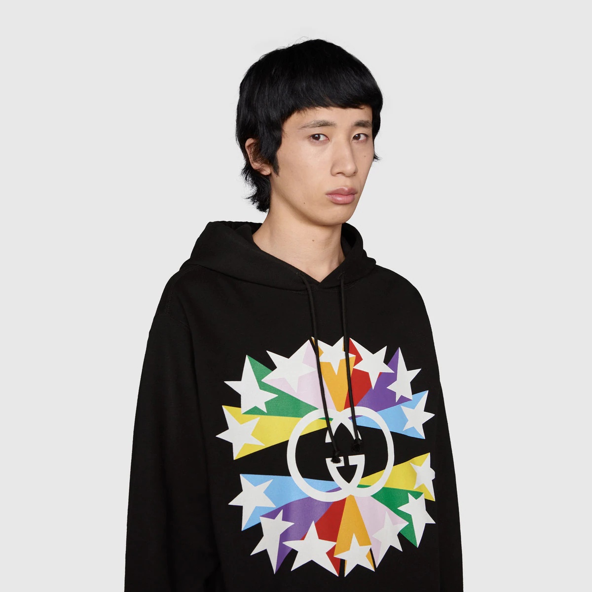 Interlocking G star burst print cotton sweatshirt - 5