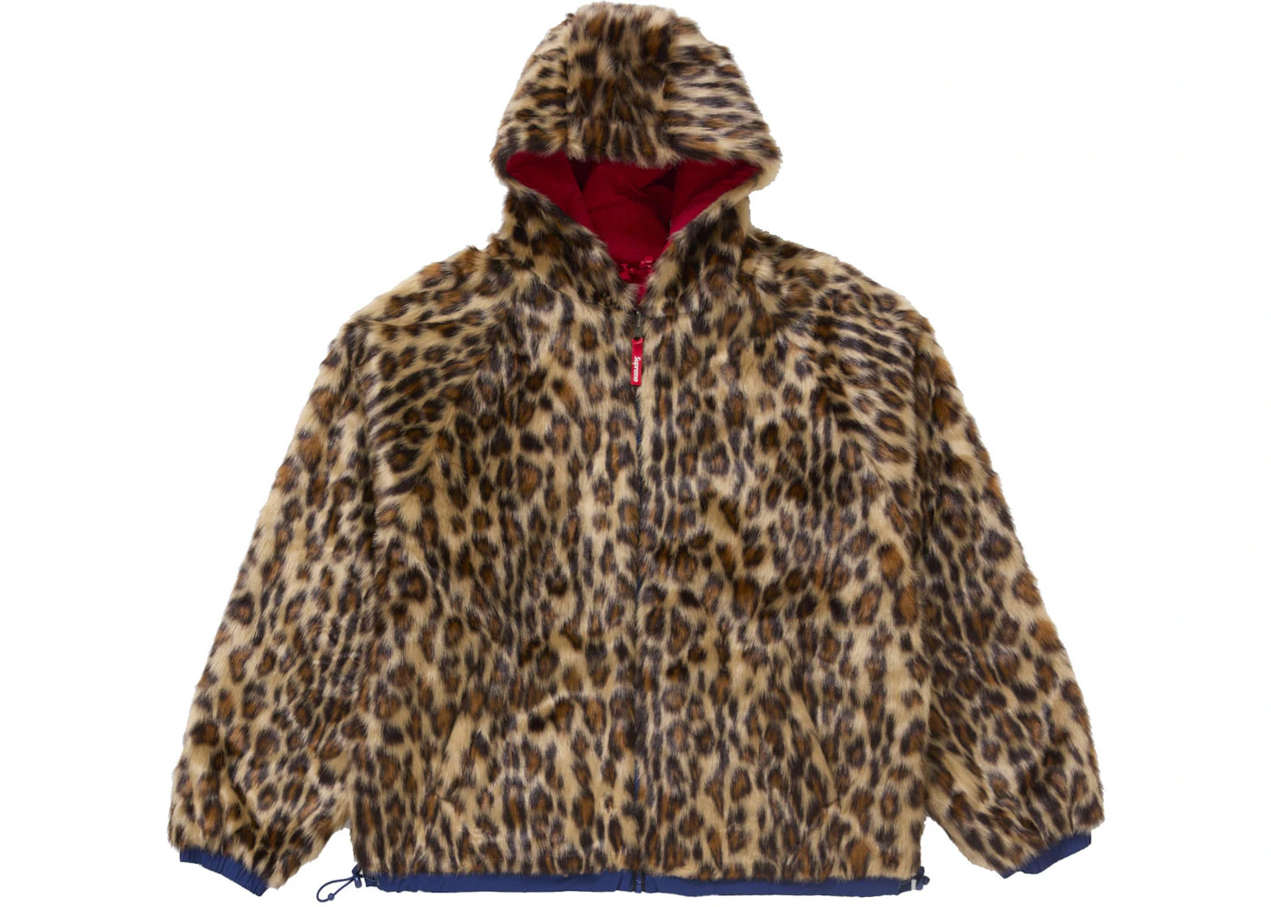 Supreme Supreme Faux Fur Reversible Hooded Track Jacket Red 