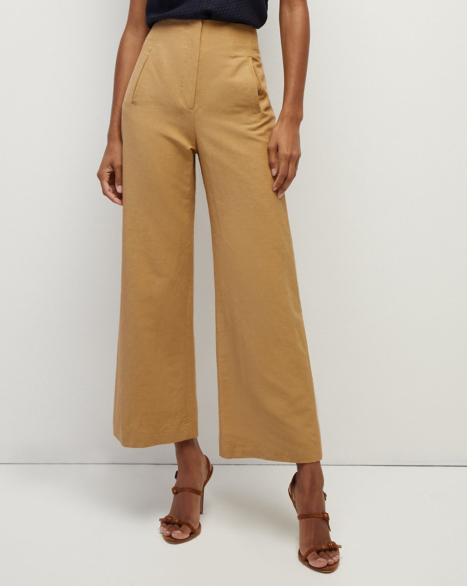 DOVA LINEN-BLEND PANT - 3