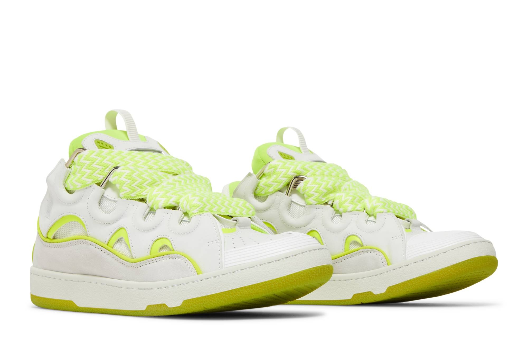 Lanvin Curb Sneakers 'White Fluo Yellow' - 8